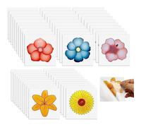 MIVAIUN 50 Pezzi Adesivo per Finestra Trappole per Mosche, Trappola per Mosche della Frutta Trappole Appiccicose per Interni Acchiappamosche per Mosche, Afidi, Mosche per Interno Esterno (50 Pezzi)