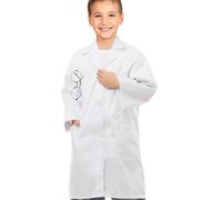 MIVAIUN Cappotto bianco da laboratorio per bambini, per ragazzi e ragazze, cappotto da laboratorio medico, scienziato, medico, accessori per giochi di ruolo, progetti scolastici