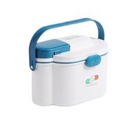 mivceklw 2 strati Medicine Storage Box, Portable Travel Medicine Storage, Space Saving Medicine Box, Multipurpose Medicine Organizer 9.65x6.3x6.69 Inches for Travel, Car, Home, Camping