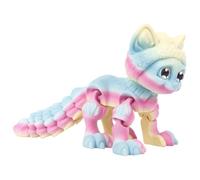 mivceklw 3D Printed Cat Toy, Articolated Desktop Pet Figure, Realistic Flessibile Animal Ornament for Adults Kids Friends, Creative 3D Printing Pets Model for Offices Shelf Prizes Gift Family