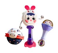 mivceklw Baby Rattle Set, Soft Baby Shakers, Gentle Sound Toys, Non Toxic Materials, Ideal for 0-6 Months, Promotes Early Development, Safe for Newborns