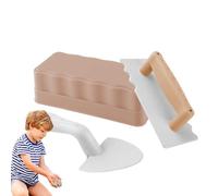 mivceklw Beach Sand Toys, Lightweight Summer Game Set for Kids, Educational Shovel And Brick Mold Kit for Poolside Play, Water Park, Travel, Sand Activity, Vacation Fun, 1 Set