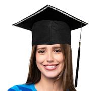 mivceklw Cappello da Bachelor per cerimonia di laurea | Cappello da adulto a LED con sublimazione - Accessorio da per costume universitario, decorazione per feste, a tema liceo studi superiori
