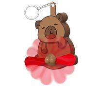 mivceklw Capybara Mini Hand Fan Keychain, manuale portatile Cooler con forte per viaggi, sport all'aperto, beach days, desk usse, and Summer Heat Reliefs, 4.53x1.57x5.12 pollici