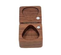 mivceklw Chitarra Pick Holder Box, Chitarra Pick Storage Case, Portatile, Guitar Pick Holder, Wooden Guitars Accessories 4x4.2x2.9cm for Birthday, Chitarre Lover, Music Equipment Storage, Attributo