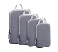 mivceklw Compression Packing Cubes, Travel Organizer Bags, Luggage Space, Expandable Zip Design, Lightweight Reusable Material, 4 Pieces Gray for Suitcase, Flight, Camping, Vacation, Backpacking