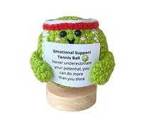 mivceklw Crochet Present, Motivational Support Toy, Inspirational Quote Decor, Soft Plush Ball, Motivational Message Accessory, Small Size for Home Office Desk or Classroom, 1.57 Inches