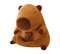 mivceklw Cute Capybara Headwear, Plush Animal Hat, Soft Capybara Masque, Cartoon Headband, Fun Cosplay Costume Accessory, Unisex for Kids & Adults, 14.96x13.78in