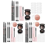 mivceklw Eyebrow Kit, Waterproof Brow Powder, Lightweight Eyelash Double Ended Brush Tool, Long Lasting Makeup for Girls Routine and Everyday Work, 1 set