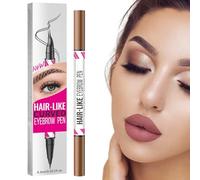 mivceklw Eyebrow Pen Double Ended Pencil, Fine Tip Applicator, Waterproof Formula, Long Wear Finish Brown Shade Perfect for Travel and Special Occasions, 5.91x1.18 Inches