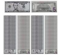 mivceklw Fake Dollar Bills, Prop Money Stack, Educational Play Notes Realistic Printed Design Compact Paper Simulation, Play Money for Pretend Games Learning Teens Kids Adults 5.91x2.44 inch