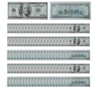 mivceklw Fake Dollar Bills, Prop Money Stack, Educational Play Notes Realistic Printed Design Compact Paper Simulation, Play Money for Pretend Games Learning Teens Kids Adults 5.91x2.44 inch