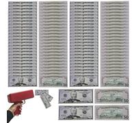 mivceklw Fake Dollar Bills, Prop Money Stack, Educational Play Notes Realistic Printed Design Compact Paper Simulation, Play Money for Pretend Games Learning Teens Kids Adults 5.91x2.44 inch
