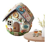 mivceklw Felt Egg Kit, Patchwork Easter Egg, Easter Art Craft, Chick House Set with instructions and Kid Friendly Materials for Children, or Beginners, 2.95 Inches