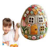 mivceklw Felt Egg Kit, Patchwork Easter Egg, Easter Art Craft, Chick House Set with instructions and Kid Friendly Materials for Children, or Beginners, 2.95 Inches