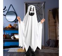 mivceklw Halloween Cloak, Ghost Cosplay, Smile Mantello con cappuccio morbido e festivo Unisex Costume per Trucco o Treating, Scuola Plays, Vestire, Partiti, Carnival Events, and Holiday Photos