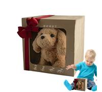 mivceklw Interactive Robotic Plush Dog, Soft Walking Barking Pet Toy, Tail Wagging Animal Friend for Kids Ages 0-5, Home, Classroom, Pretend Play, Learning Fun Gift, 5,12 x 3,94 pollici