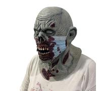 mivceklw La Maschera spaventosa per Halloween - Maschera facciale in lattice per costume da zombie,Accessorio festivo per cosplay, testa realistica per mascherate teatro panoramico carnevale