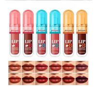 mivceklw Lip Gloss Set, Glossy Lip Tint, 6 Pieces Nourishing Brim Gentle Lipstick, Natural Balm Shine for Women Beginners and Professionals Daily Wear, 4.7ml