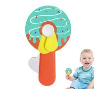 mivceklw Manuale Handheld Cooling Fan, Personal Breeze Maker for Summer Events or Travel, Hand Press Fan for Bedroom, Uffici, Desk or Outdoor Camping and Party Favors, 2,95 x 1,38 Inches