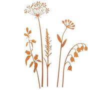 mivceklw Metal Flower Stakes, Rustic Yard Decor, Waterproof Garden Ornament, Vintage Floral Accent, Weather Resistant Metal Art for Spring and Halloween Outdoor Decoration, 68 g