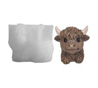 mivceklw Molds in silicone per artigianato, cow Plant Pot Molds, Do It Yourself Flower Pot Epoxy Resin Mold, Clay Wax Jewelry Box Mold, Handmade Craft Supplies for Candy Jar Planter Home Decor Art
