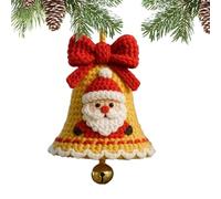 mivceklw Ornamento natalizio lavorato a maglia, ciondolo a forma di ghirlanda di Babbo Natale, decorazioni all'uncinetto per gli amanti del fai da te, per interni e invernali, porte, finestre, feste