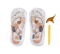 Mivceklw Reflexology Socks, agopressure Foot Map, Massage Stick Tool, Targeted Pressure Relief, Muscolo Support Design, 1 Pair + Stick, Yoga Room, Palestra, Home Use, Use With Ease