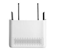 mivceklw Router Organizer Shelf, Wall-Mounted Cable Storage Box, No-Drill PunchFree Design, Ventilated Wifi Router Holder, Durabled Plastik Rack, Living Room, Bedroom, Dorm, 25.6cm White