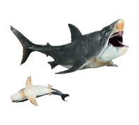 mivceklw Shark Toys, Realistic Shark Statue, Educational Learning Tool, Decorative Animal Collectible for Sea Education, Classroom Teaching, Pretend Play, 10.63x5.51x3.94 Inches
