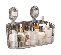 mivceklw Shower Shelf - Suction Cup Shower Shelf | Easy Install No-Drill Design, Drainage Holes for Water Flow, Strong Suction Pads, Perfect for Bathroom and Showers Organization