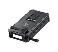 mivceklw Solar Powerbank, Phone Charger with Flashlight, Built-in SOS Alarm and Compass, Waterproof Shockproof Design, Outdoor Power Bank for Camping Travel Hiking Emergencies Use 6.54x3.35x1.38in