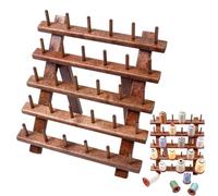 mivceklw Spool Holder Rack, 30 Spools Thread Rack, Embroidery Container Tool with Foldable And Space Saving Design for Home Craft Stations or Studios, 9.25x6.1x9.84 Inches