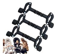 mivceklw Stroller Connectors, Adjustable Double Stroller Linker, Easy Installation, Detachable Pram Adapter, Strong and Secure Attachment Ideal for Travel and Walking, 1*