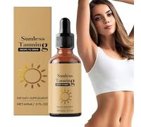 mivceklw Sunless Tanning Drops, Tanner, Face and Body Bronzer, Lightweight Formula, Hydrates Dry Skin Ideal for Natural Glowing Look, 60 ml 1 pezzo