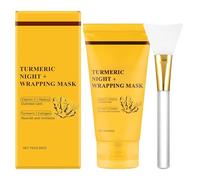 mivceklw Turmeric Face Mask, Peeloff Viso Mask, Elasticity Boost Deep Nutriishment Moisturizer, Brightening Night Moisturizer for Women, 5,08 x 2,48 Inches