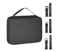 mivceklw Watch Band Storage Case, Foldable Travel Pouch for 20 Watch Straps, Portable Organizer Holder for Smartwatch Bands, Collectors, Suitcase, Drawer, Daily Use, 6,89 x 1,97 x 8,86 pollici, Nero