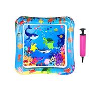 mivceklw Water Play Mat, Foldable Sensory Splash Pad, Cool Washable Exercise Mats, Interactive Summer Water Toy for Pets, Puppies, Indoor, Outdoor, Backyard, Lawn, Garden, Patio Use Fun 21.26x21.26in