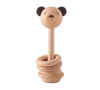 mivceklw Wood Ring Rattle, Toddler's Sensory Teether Toy, Natural Wood Educational Grasp Rattle for Birthday, Christmas, Children's Day & Holidays, Great Gift or Collectible Item.