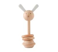 mivceklw Wood Ring Rattle, Toddler's Sensory Teether Toy, Natural Wood Educational Grasp Rattle for Birthday, Christmas, Children's Day & Holidays, Great Gift or Collectible Item.