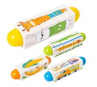 mivceklw Wooden Building Blocks, Rotating Puzzle Game, Handeye Coordination Development, Educational Toy for Preschool Classroom and Home Play, 6.69x1.69x1.69 Inches