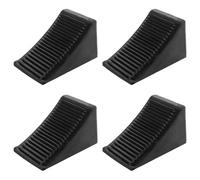 MIVIDE 4 pezzi cunei con maniglia, 16 x 10 x 10 cm, cunei per auto, cunei per rimorchio, neri, per freni, cunei per rimorchi