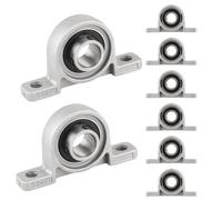 MIVIDE 8 cuscinetti a stelo KP004 da 20 mm, foro flangiato, cuscinetto a sfera, cuscinetto a sfera, cuscinetto ondulato in lega di zinco, cuscinetto da 20 mm, per macchine da stampa, stampante 3D