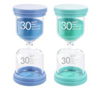 MIVIDE Set di clessidre decorative a clessidra, 30 minuti, clessidra, set di clessidre colorate per bambini, cucina, ufficio, gioco tempistico (blu/verde)