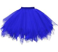 MIVORA Gonna da donna in tulle, 50, elasticizzata, da ballo, rockabilly, per cosplay, da sera, Blu, S/XL
