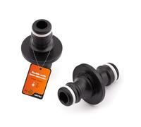 MIVOS 2 connettori per Tubo Flessibile per Il Collegamento di Tubi dell'Acqua con attacchi rapidi montati - Accoppiamento per Tubo Flessibile - Realizzato in 90% plastica Riciclata - Made in EU