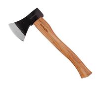 Mivos Accetta Ascia di Legno 600 g - Accetta da Taglio con Testa in Acciaio al Carbonio e Manico in Legno di Hickory - Ascia Universale per Giardino e Campeggio - Piccola Ascia da Spacco
