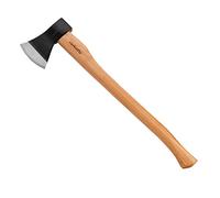Mivos ascia da 1250 g - Accetta per foresta con manico in legno di hickory e lama in acciaio al carbonio - Lunghezza 72 cm - Ascia universale per la lavorazione del legno - Ascia da spaccatura con