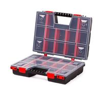 Mivos Cassetta di assortimento su entrambi i lati, 390 x 290 x 130 mm, con 30 scomparti regolabili, 2 lati, piccole parti - scatola per accessori - robusta cassetta degli attrezzi per officina