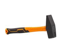 Mivos Martello da Fabbro 1500 g - Tipo Tedesco - Martello da Meccanico con Testa Forgiata in Acciaio e Manico in Fibra di Vetro - Martello da Falegname con Manico Ergonomico Antiscivolo